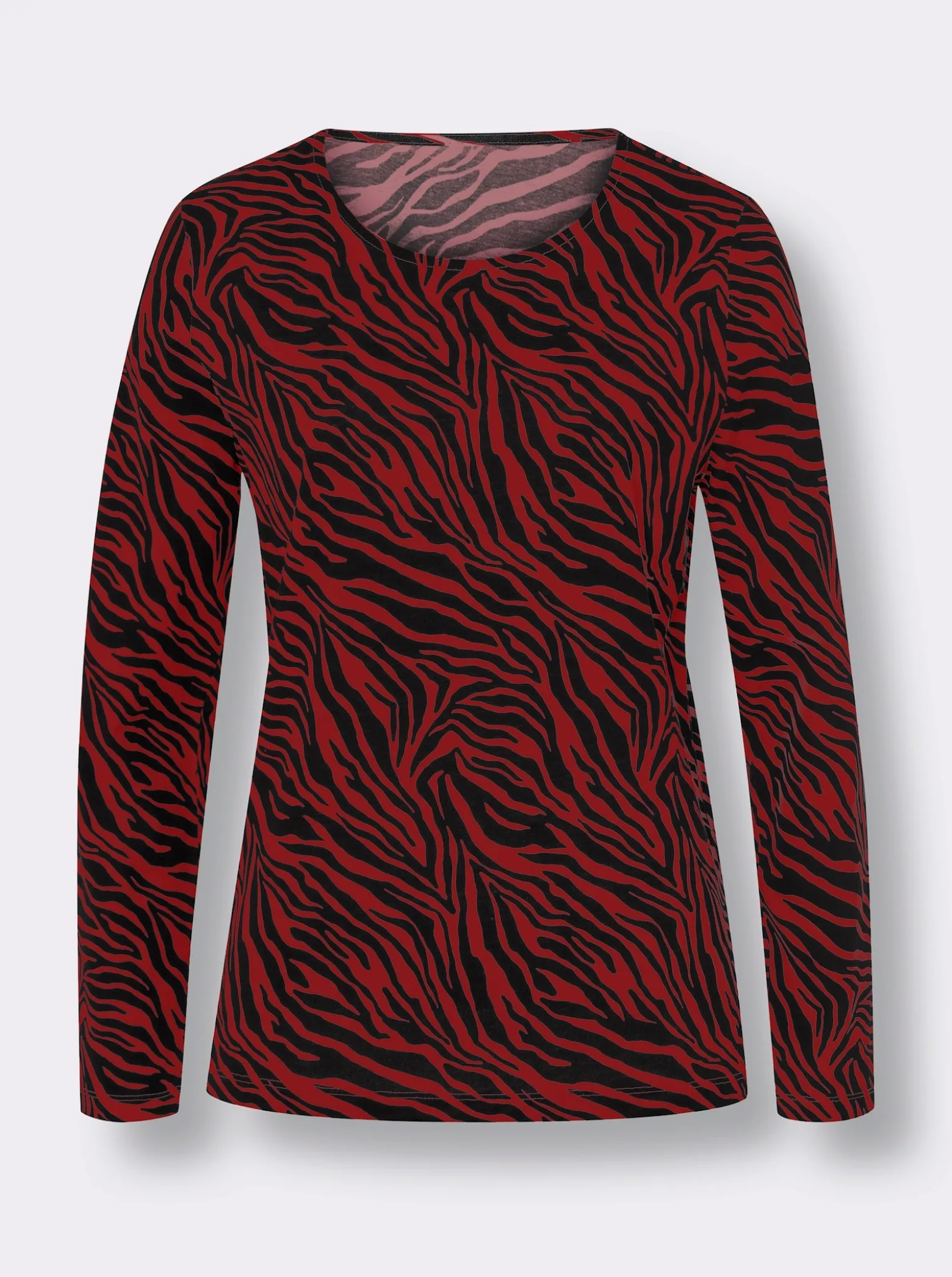 Langarmshirt mit Zebra-Muster