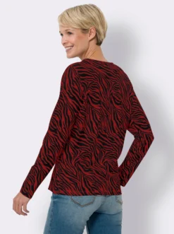 Langarmshirt mit Zebra-Muster