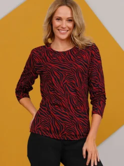 Langarmshirt mit Zebra-Muster