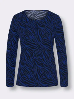Langarmshirt mit Zebra-Muster