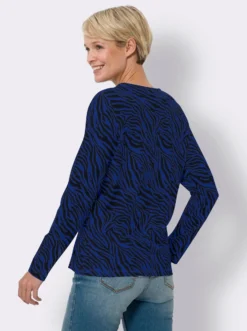 Langarmshirt mit Zebra-Muster