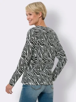 Langarmshirt mit Zebra-Muster