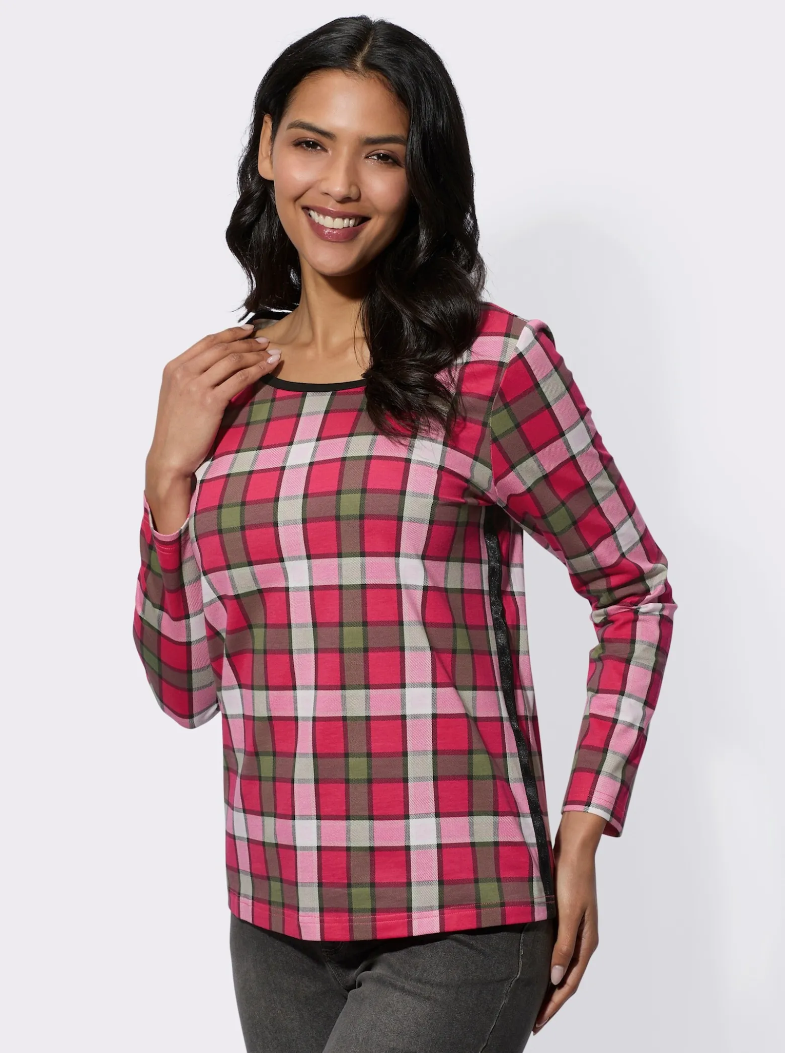 Langarmshirt mit Zierband