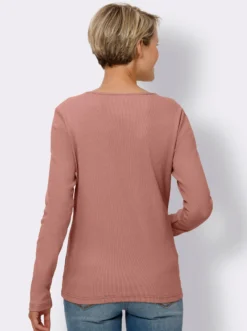 Langarmshirt mit Zierknopfleiste