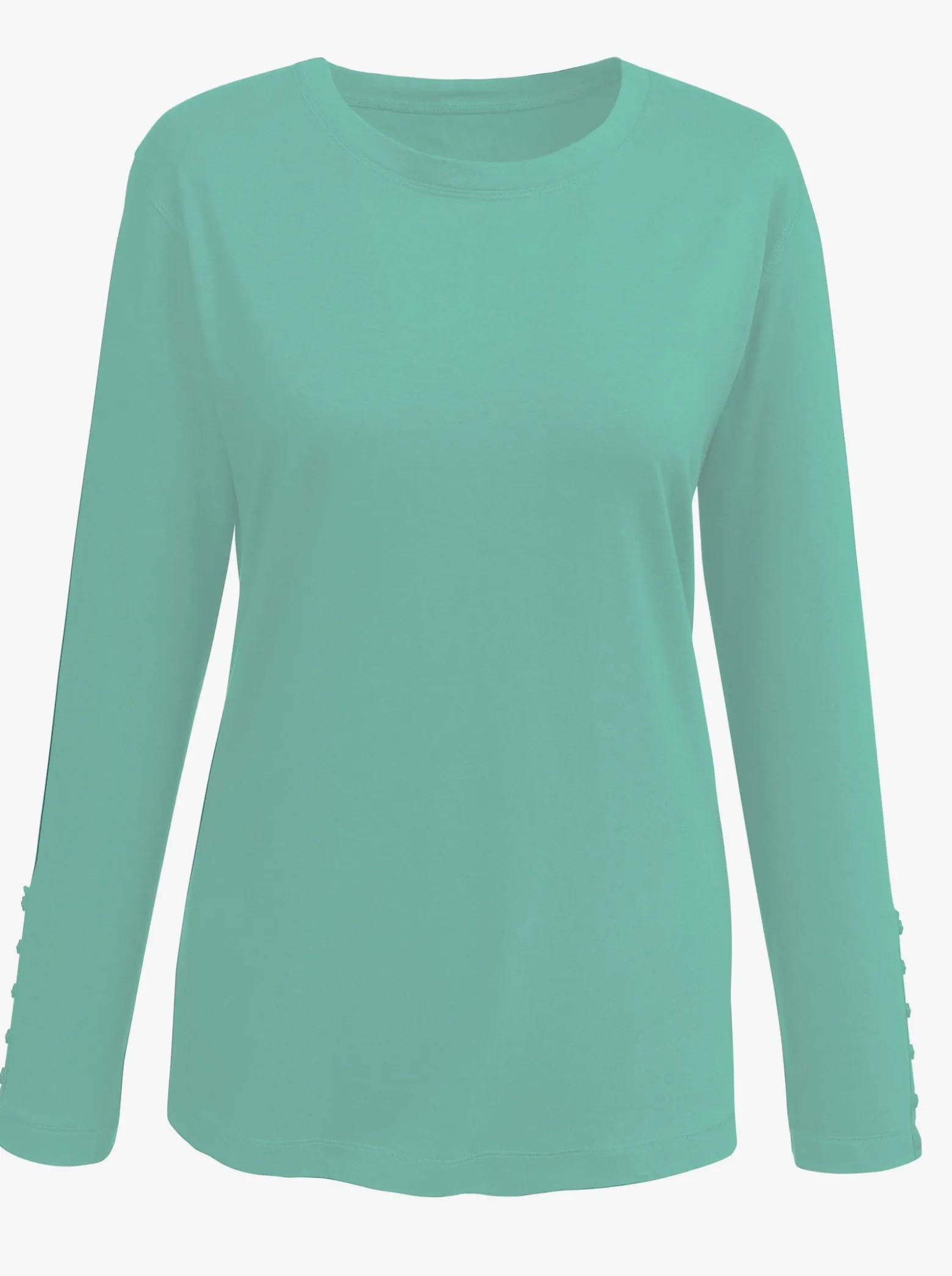 Langarmshirt mit Zierknopfleiste