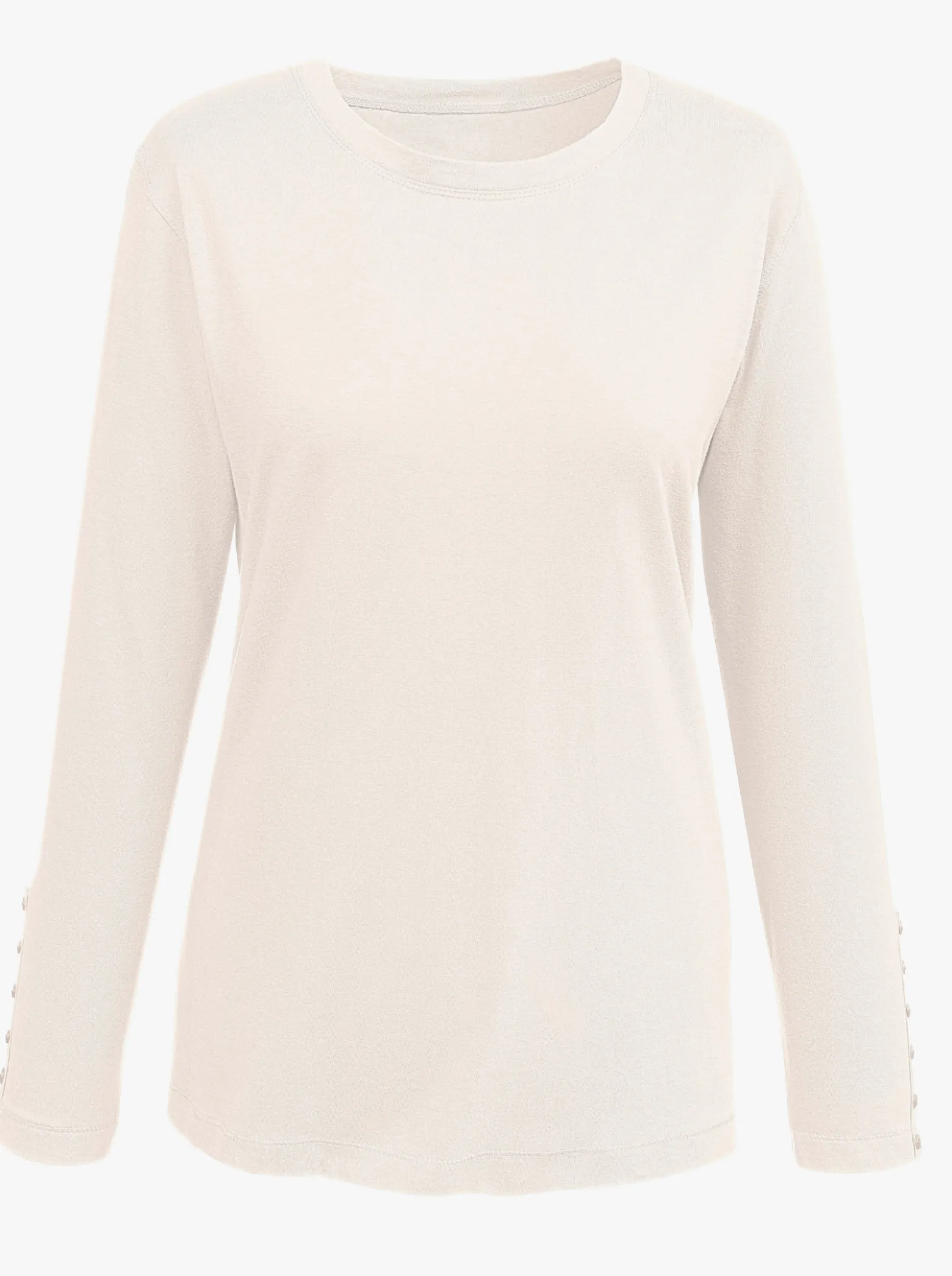 Langarmshirt mit Zierknopfleiste