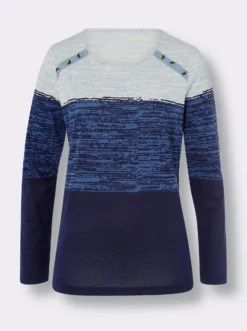 Langarmshirt mit Zierknöpfen