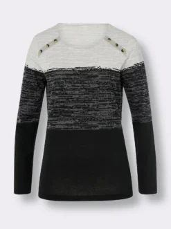 Langarmshirt mit Zierknöpfen