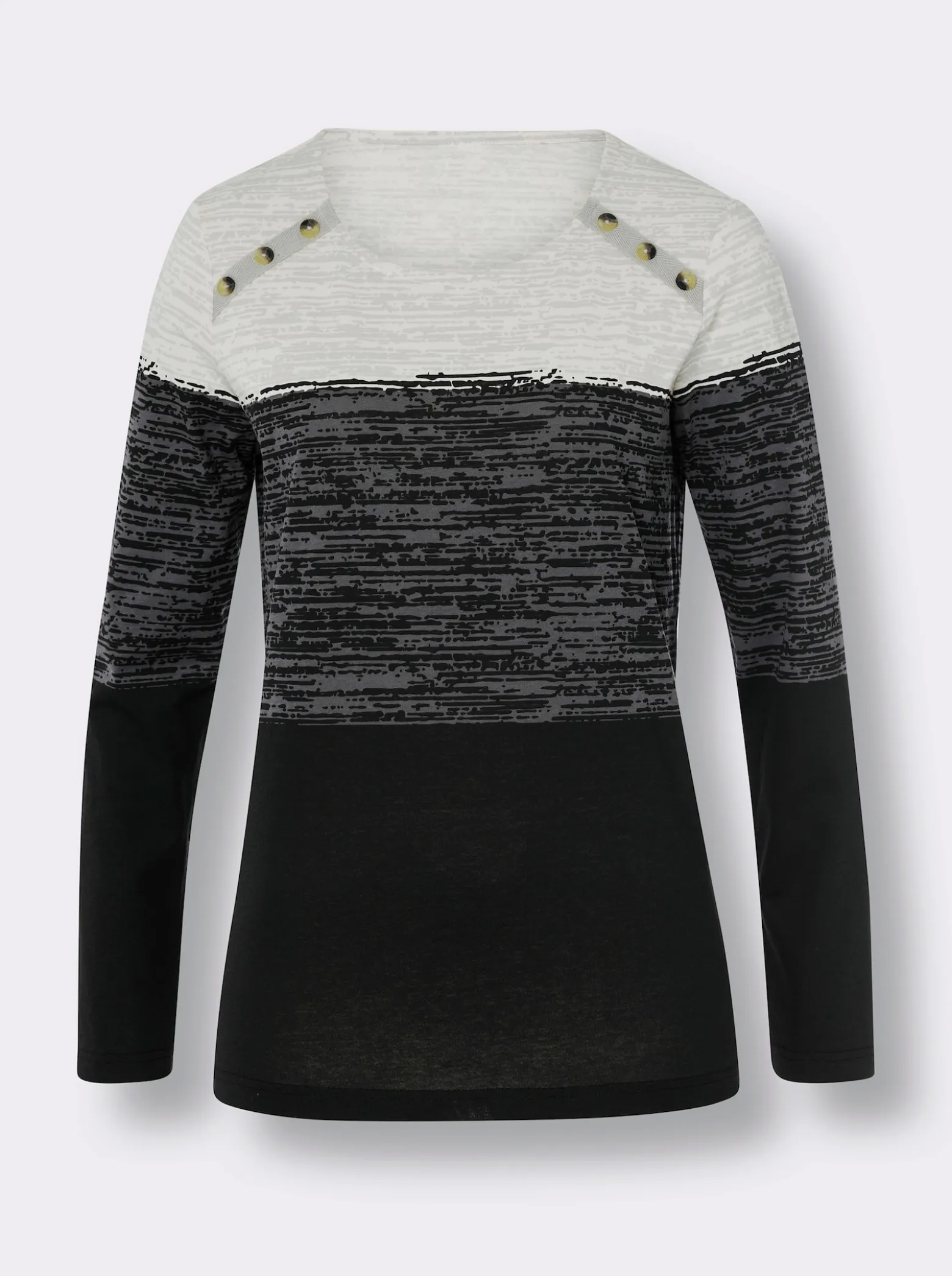 Langarmshirt mit Zierknöpfen
