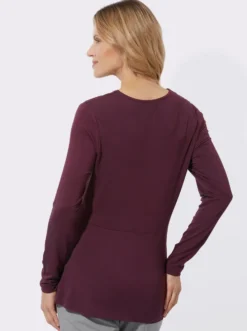 Langarmshirt mit Zierschnalle