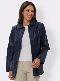 Lederimitatjacke für die Übergangszeit