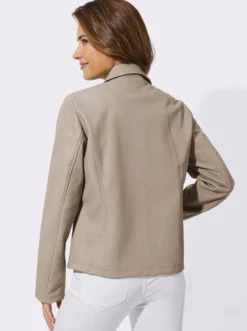 Lederimitatjacke mit Reißverschluss