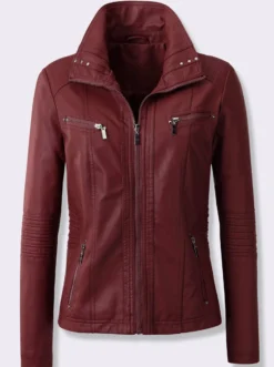 Lederimitatjacke mit Zier-Steppung