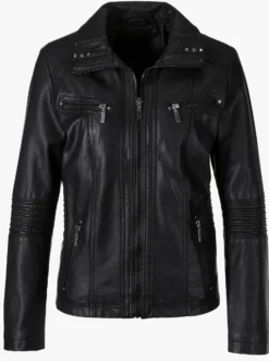 Lederimitatjacke mit Zier-Steppung