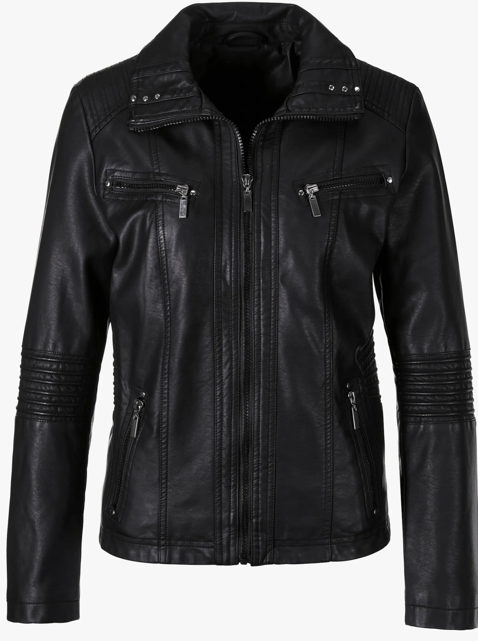 Lederimitatjacke mit Zier-Steppung