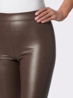 Leggings aus Leder-Imitat