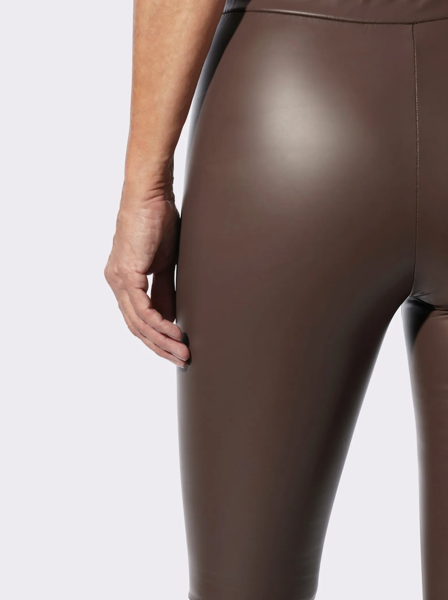 Leggings aus Leder-Imitat