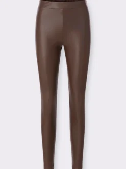Leggings aus Leder-Imitat