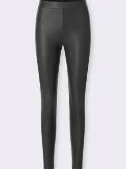 Leggings aus Leder-Imitat