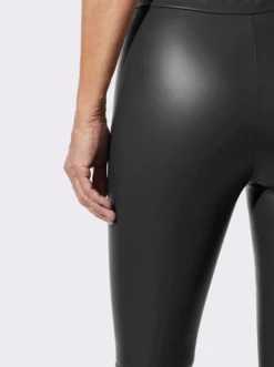 Leggings aus Leder-Imitat
