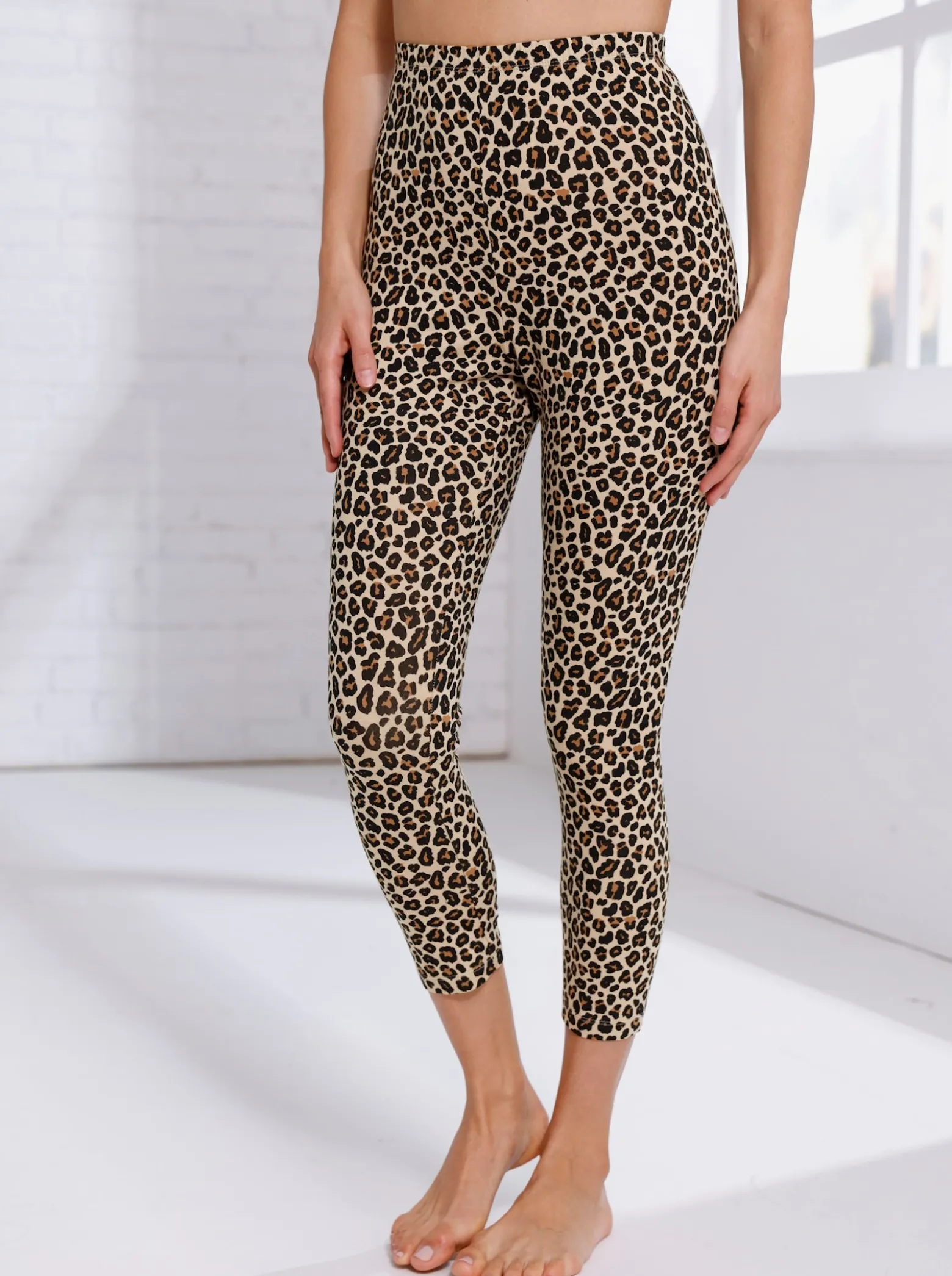 Leggings im Leo-Dessin
