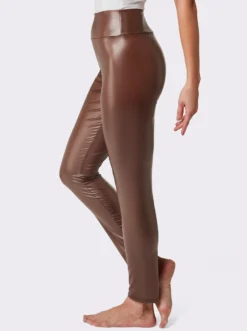 Leggings in Leder-Optik