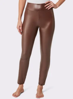 Leggings in Leder-Optik