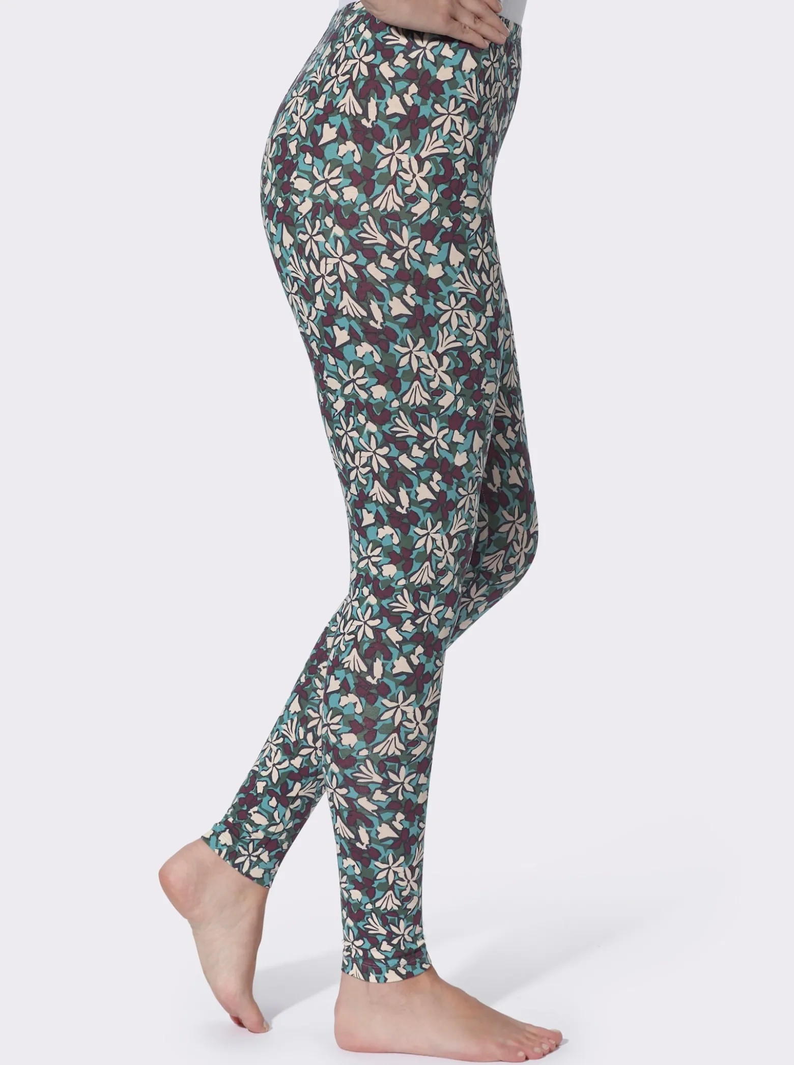 Leggings mit Blumendruck