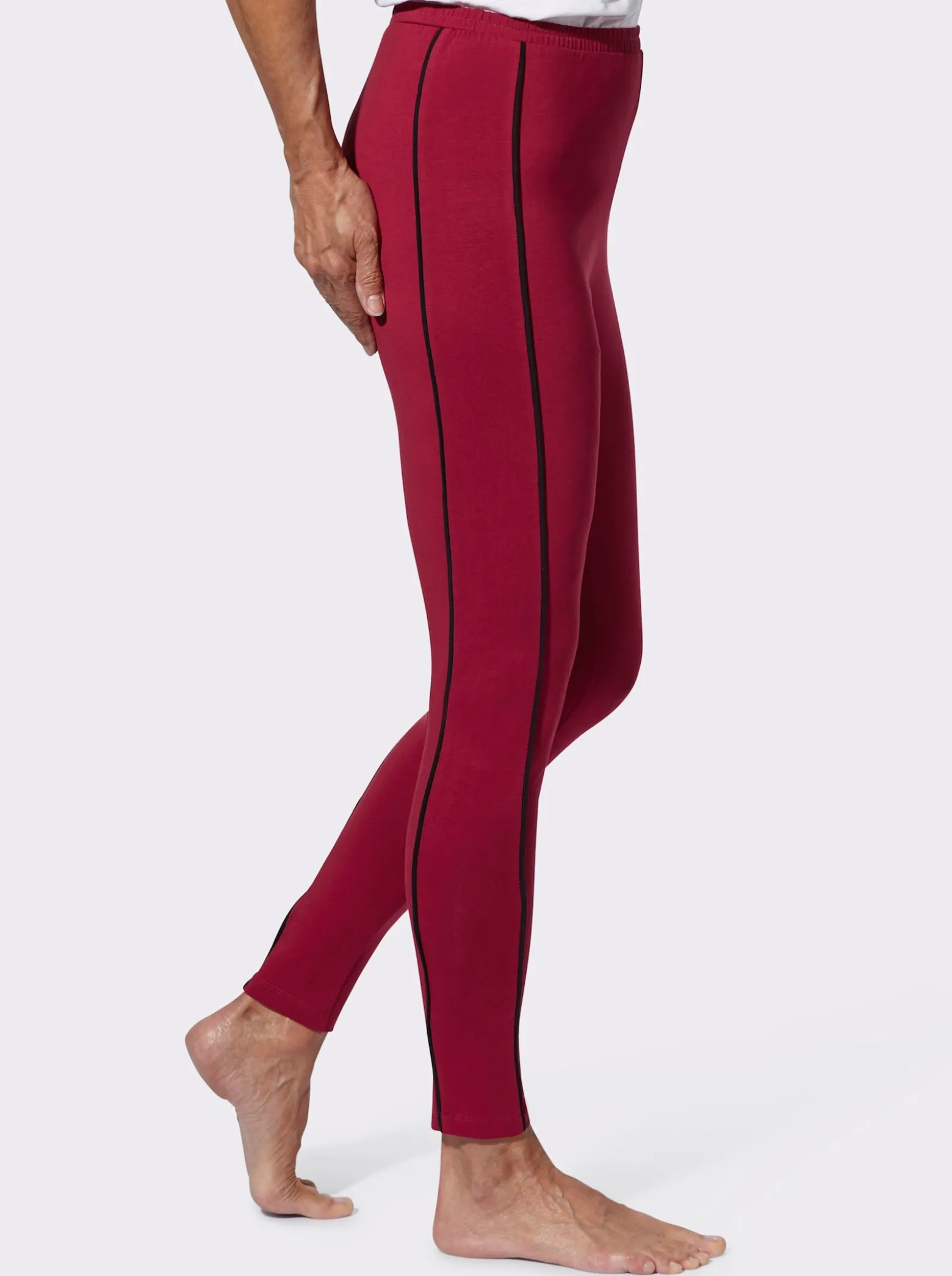 Leggings mit Kontrastpaspeln