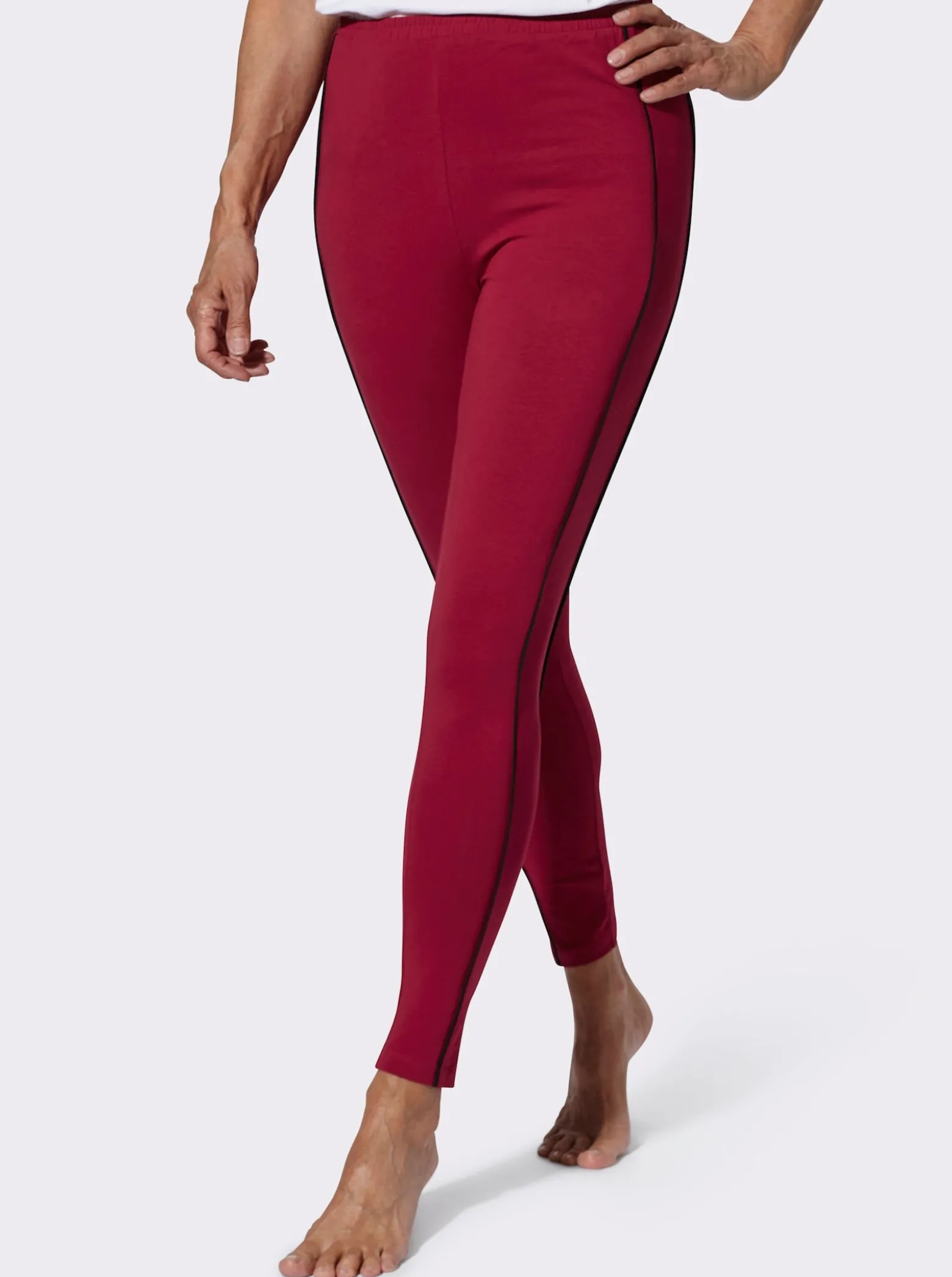 Leggings mit Kontrastpaspeln