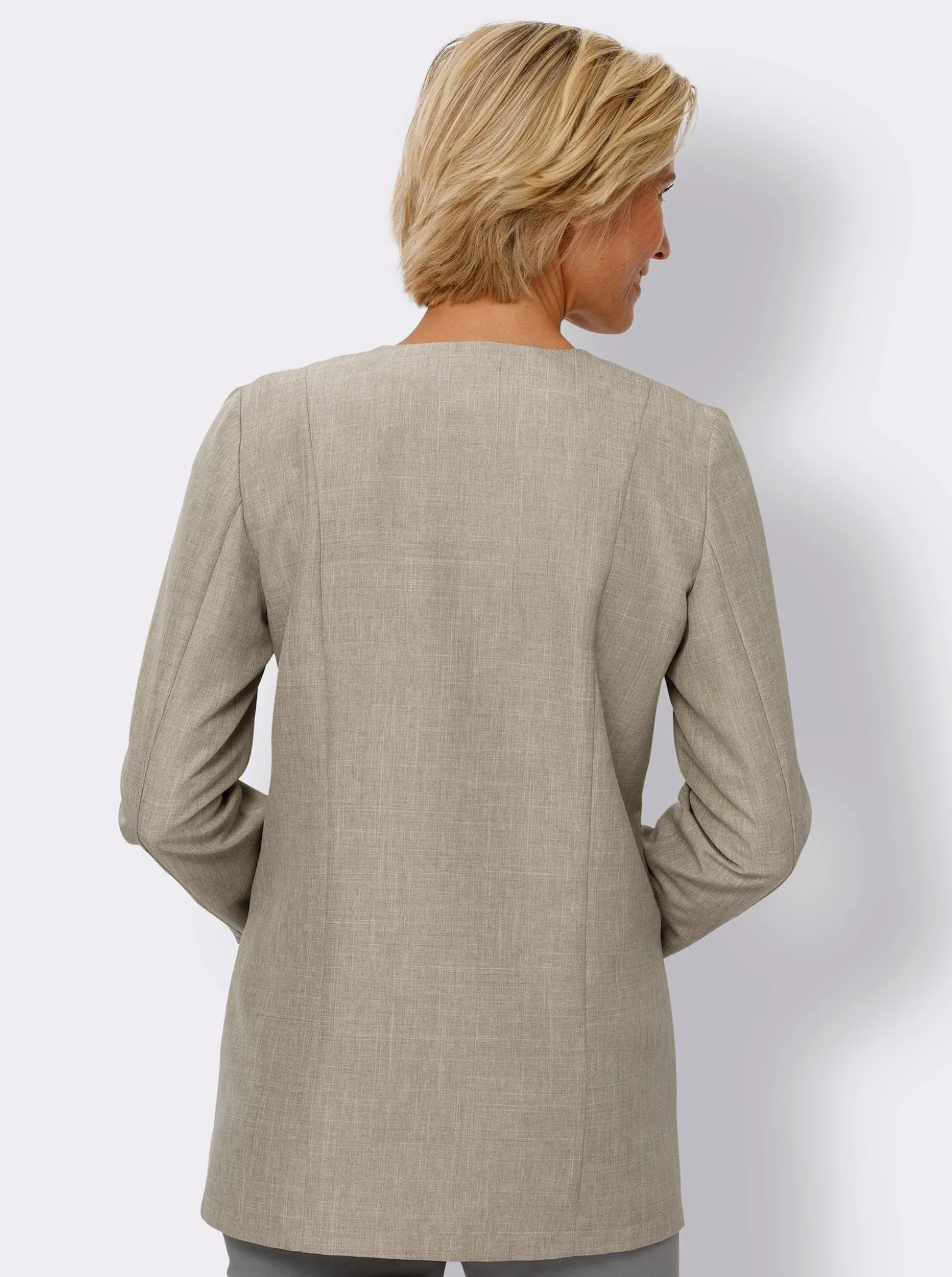 Longblazer in Leinen-Optik