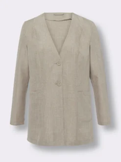 Longblazer in Leinen-Optik