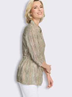 Longbluse aus reiner Viskose