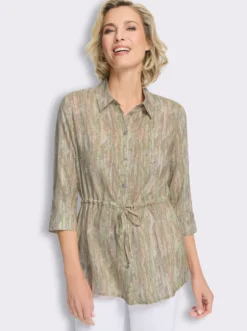 Longbluse aus reiner Viskose