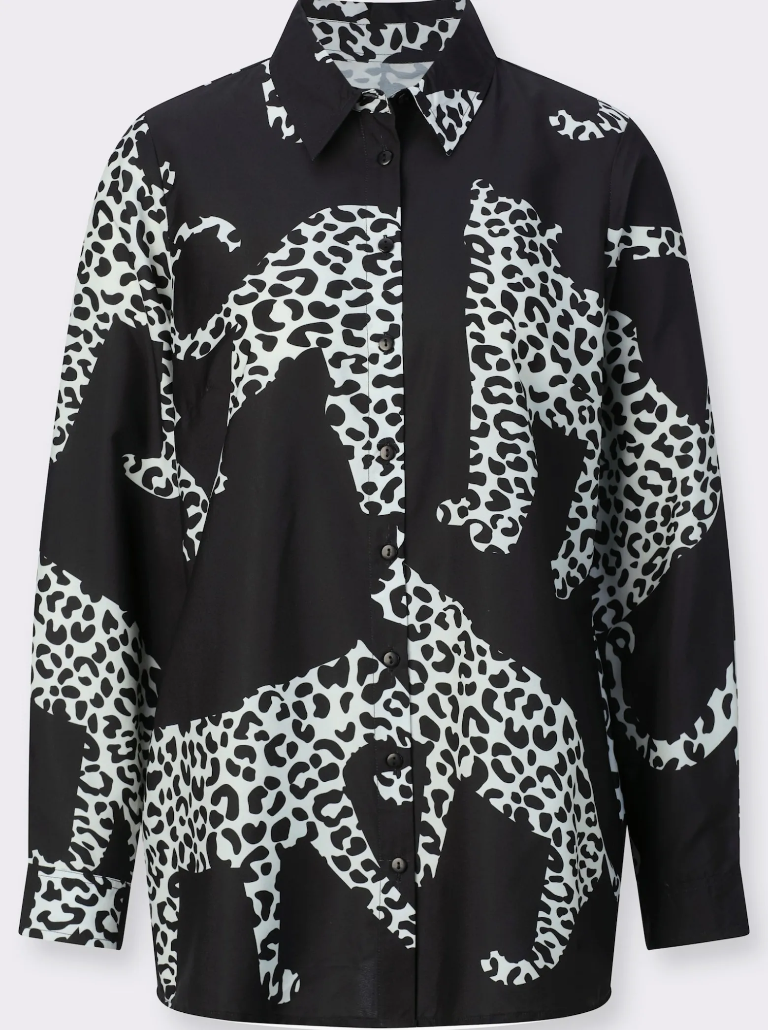 Longbluse im Animal-Dessin