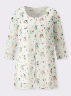 Longbluse im Lagenlook mit Chiffon