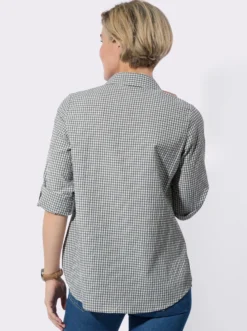 Longbluse im pflegeleichten Materialmix