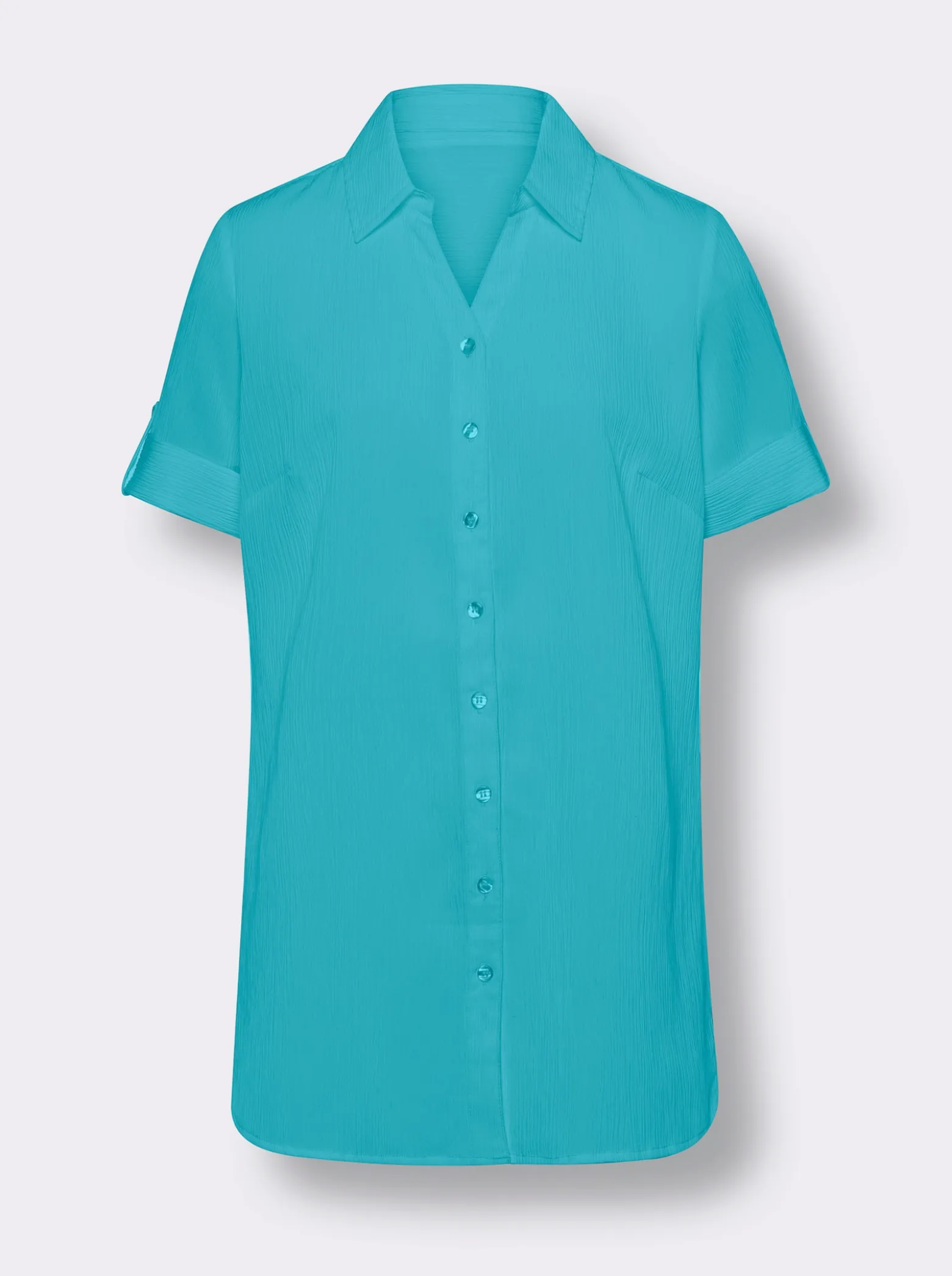 Longbluse in Crêpe-Qualität