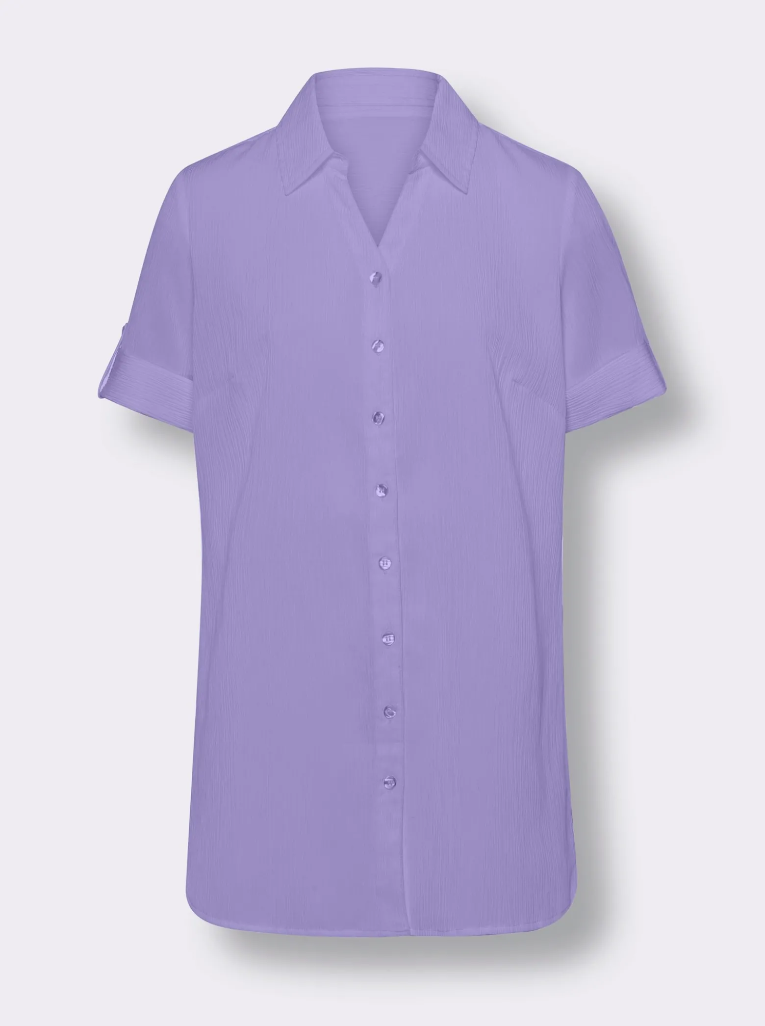 Longbluse in Crêpe-Qualität