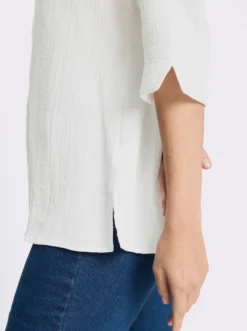 Longbluse in Musselin-Qualität