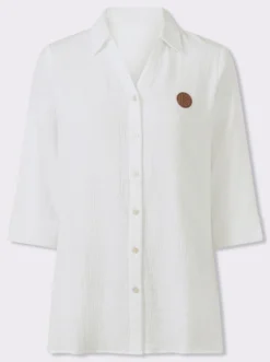 Longbluse in Musselin-Qualität