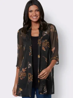 Longbluse in offener Form