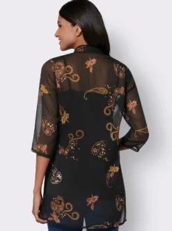 Longbluse in offener Form