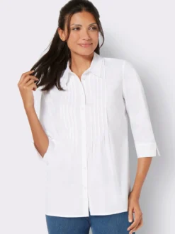 Longbluse mit Biesenverzierung