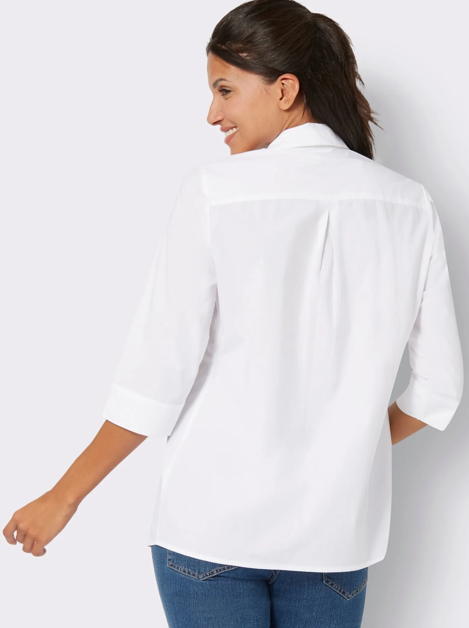 Longbluse mit Biesenverzierung