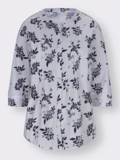 Longbluse mit Blumen-Muster