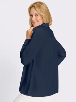 Longbluse mit Brusttaschen