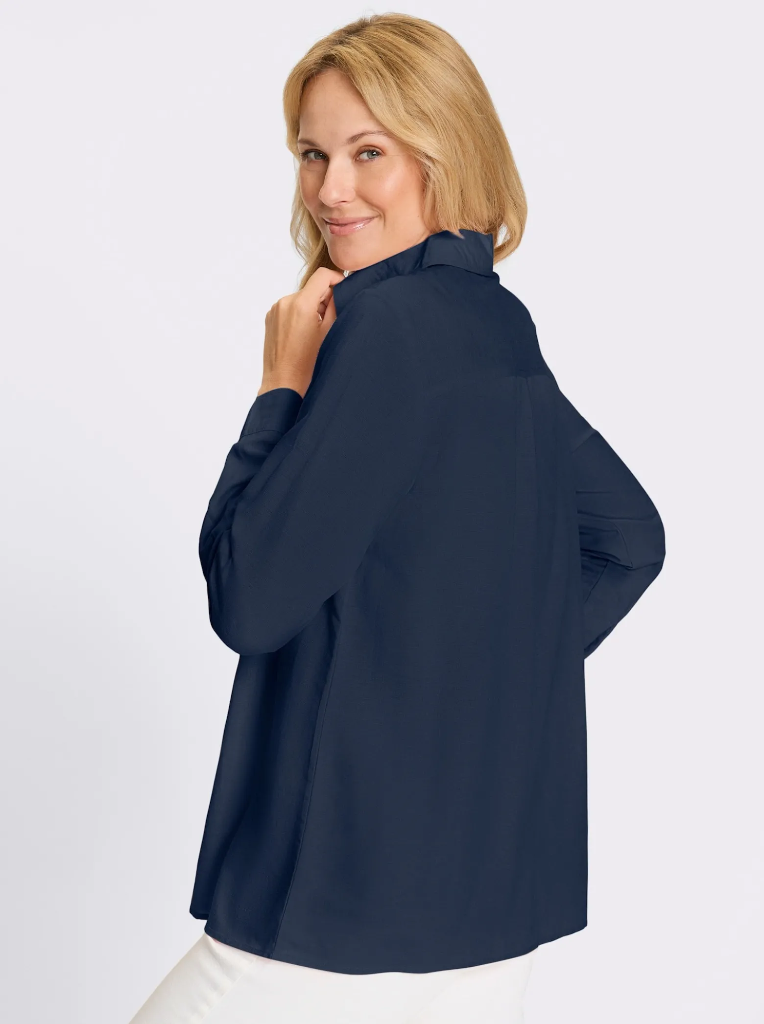 Longbluse mit Brusttaschen