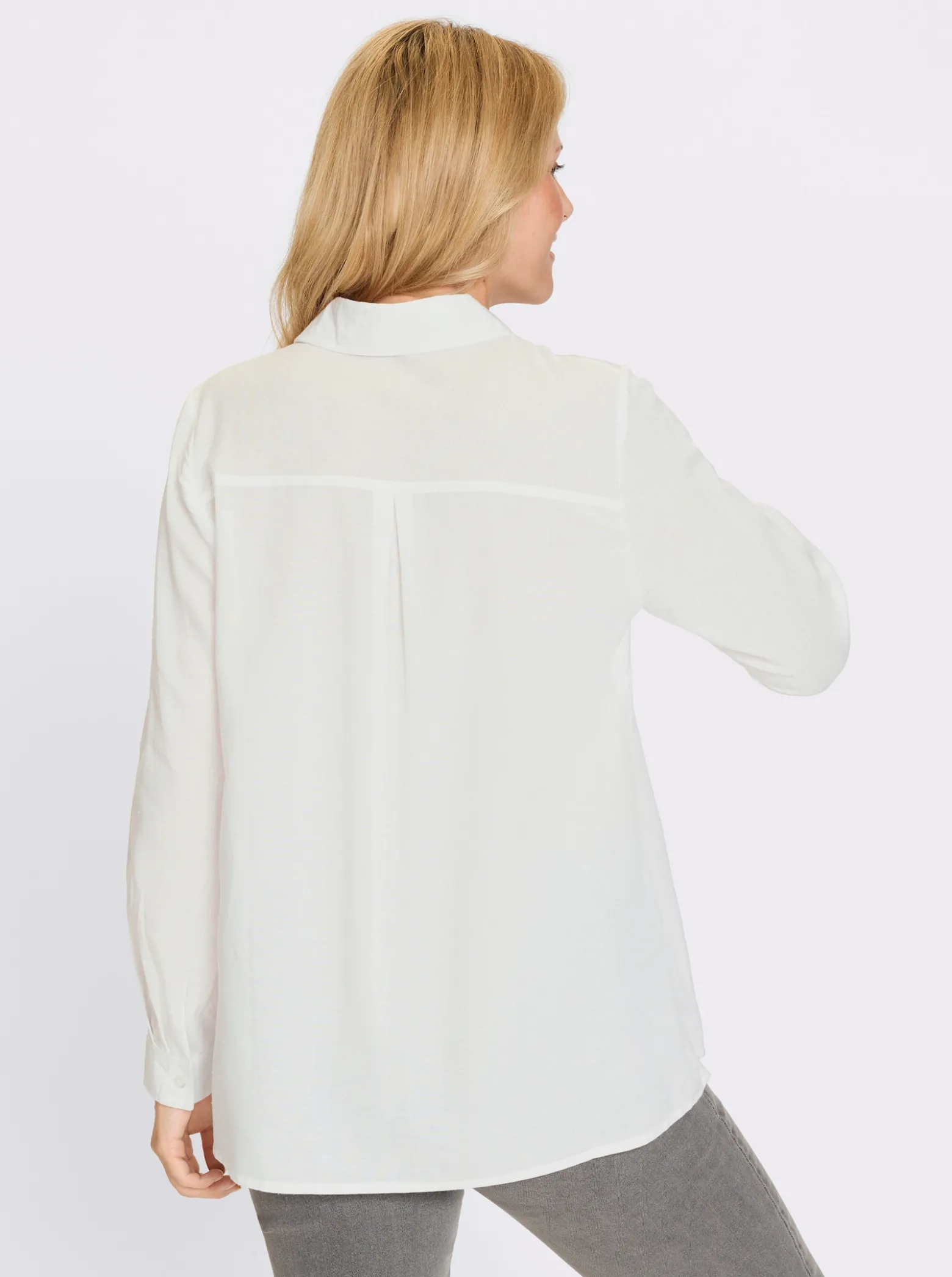 Longbluse mit Brusttaschen