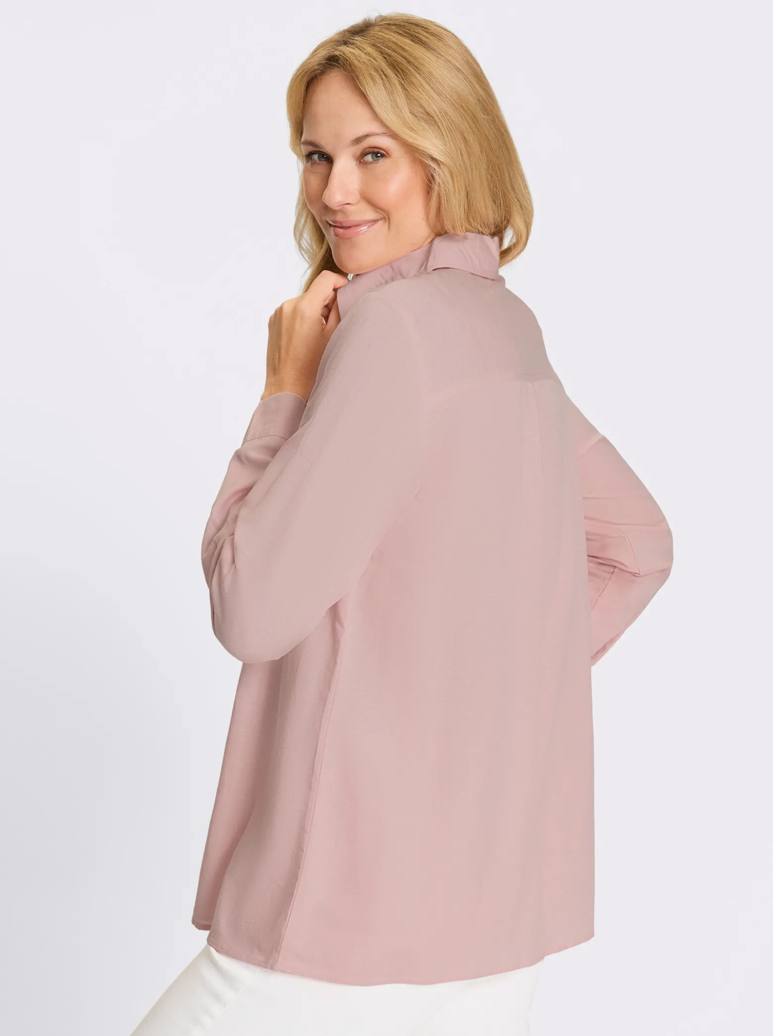 Longbluse mit Brusttaschen